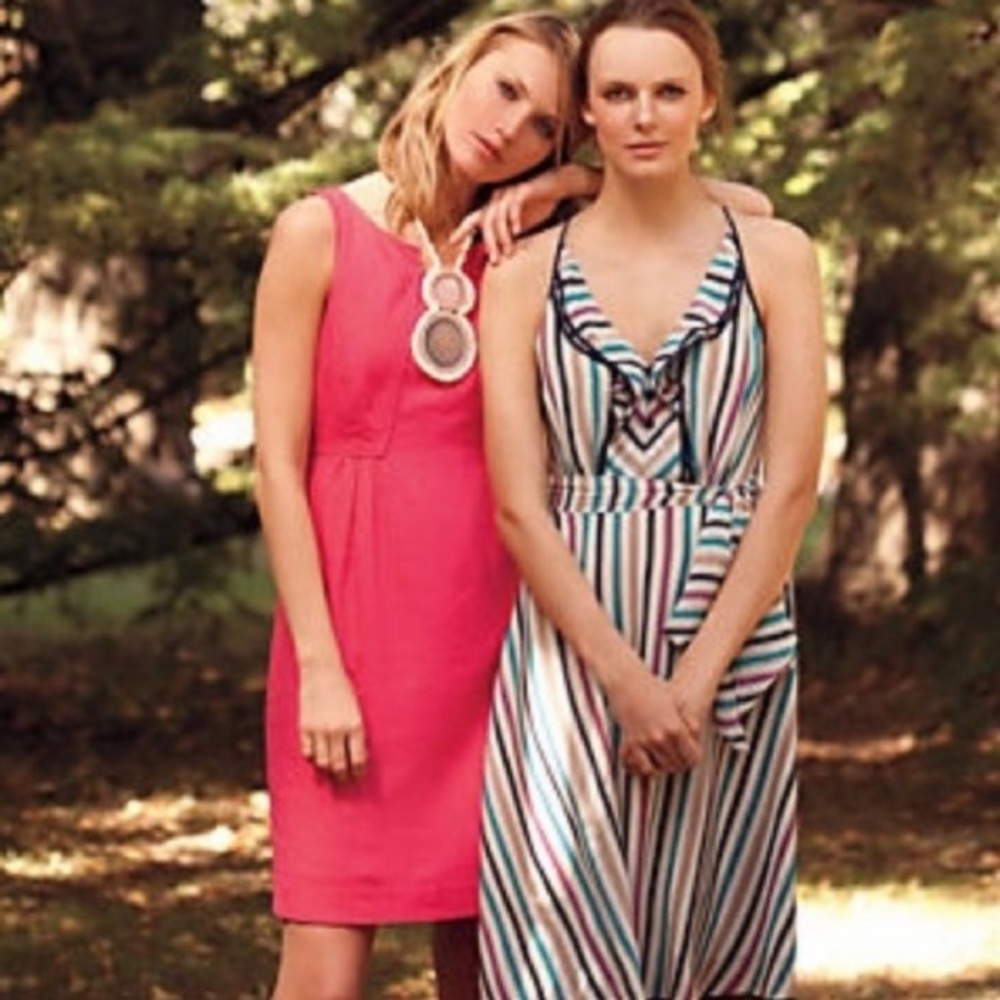 Anthro Edmé & Esyllte Pink Sleeveless Dress Size Knee Length Feminine Chic SZ 4